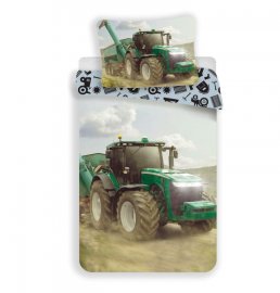 Povlečení Traktor green  Bavlna, 140/200, 70/90 cm