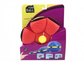 Flat Ball - Hoď disk, chyť míč! plast 22cm na kartě 22x27x5,5cm