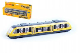 Vlak žlutý RegioJet kov/plast 17cm na volný chod