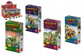 Puzzle Dinosauři 23,5x21,5cm 60 dílků + figurka 