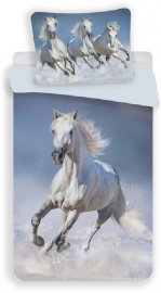 Povlečení Horses white  Bavlna, 140/200, 70/90 cm