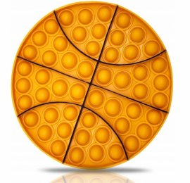 Pop It - Praskající bubliny, silikonová, antistresová spol. hra, Basketbal