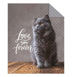 Přehoz na postel Kočka Love  Polyester, 170/210 cm