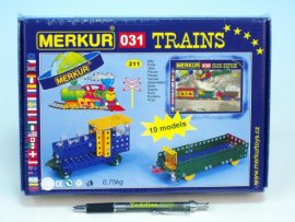 Stavebnice Merkur 031 Železniční modely 10 modelů 211ks 
